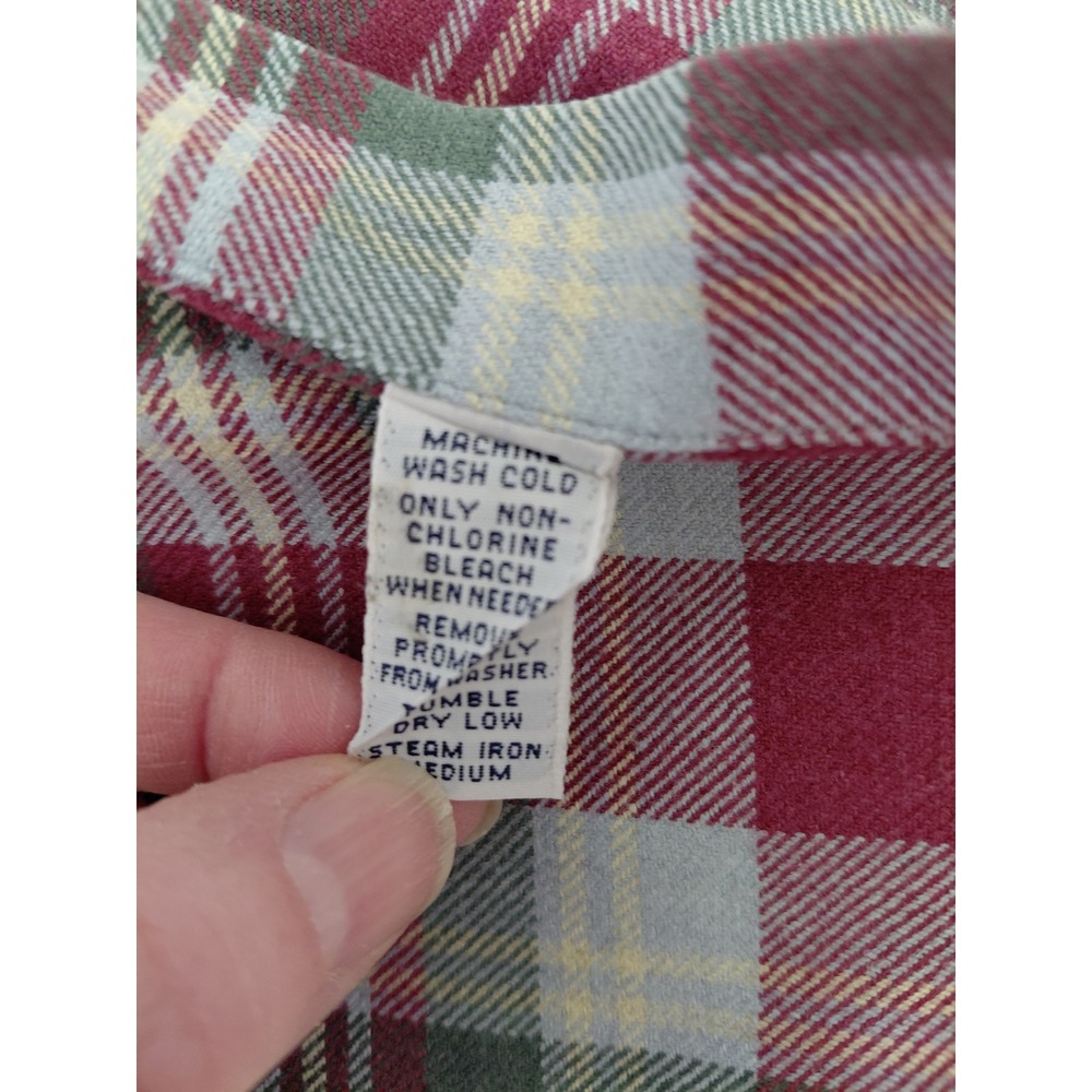Ralph Lauren Golf Tilden Plaid Button Down Mens XL Burgundy Green Long Sleeve - Picture 8 of 9